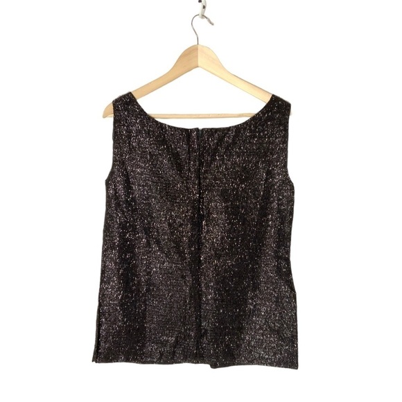 Vintage sleeveless‎ top whimsigoth goth glam eyelash textured metallic tank - Picture 2 of 3
